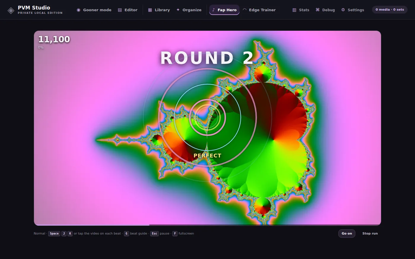 Furry PMV Studio playing a Fap Hero round